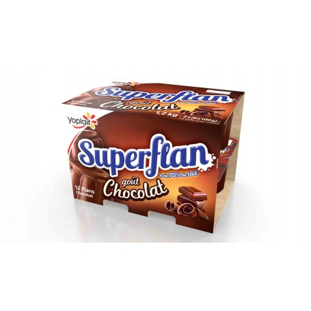 Superflan chocolat x12 - YOPLAIT - 1,2kg