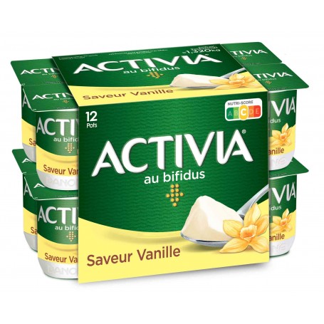Yaourt saveur vanille x12 - ACTIVIA  - 1,32kg