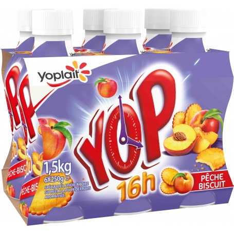 Yop 16H pêche-abricot - 6x250g