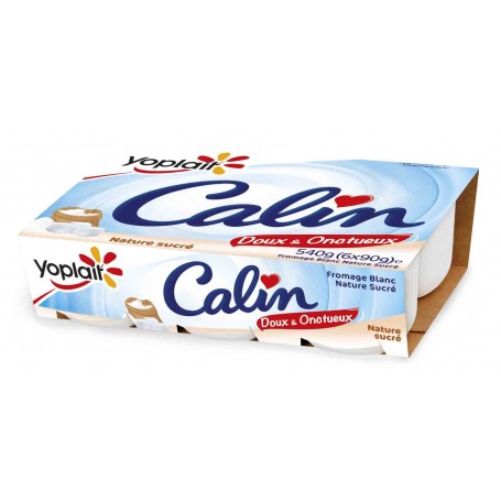 Fromage blanc nature sucré X6 - CALIN - 540G