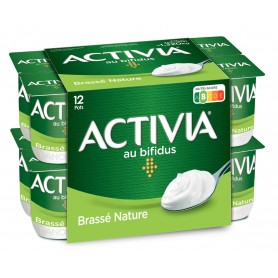 Yaourt brassé nature x12 - ACTIVIA - 1,32kg