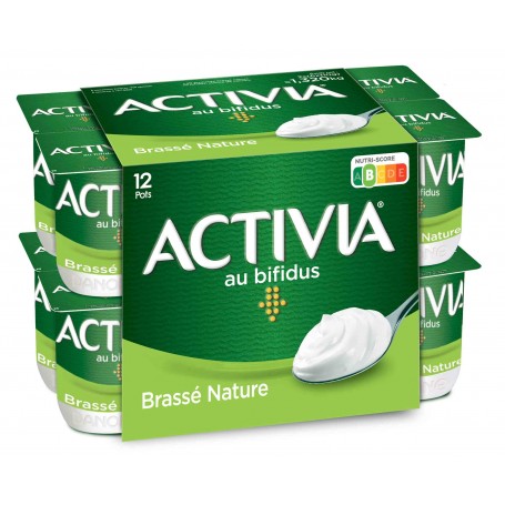 Yaourt brassé nature x12 - ACTIVIA - 1,32kg