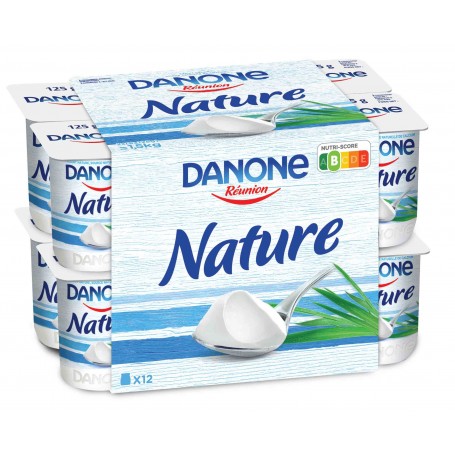 Yaourt nature sucré x12 - DANONE - 1,5kg