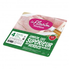 BARQUETTE JAMBON CUIT SUPERIEUR HERBES AC X4 160g LE FLEURON DE LA REUNION