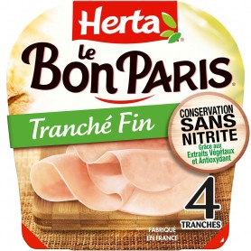 HERTA LE BON PARIS Jambon Tranché Fin sans nitrite x4 - 120g