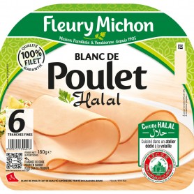 6 tr. Fines Blanc de POULET - HALAL