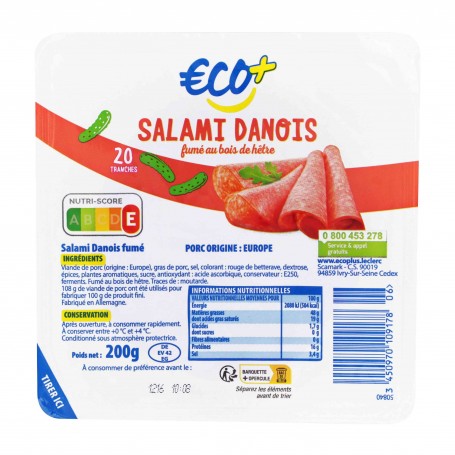 SALAMI DANOIS FUME 20T 200G(1068042)